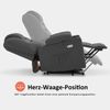 M MCombo elektrische Aufstehhilfe Relaxsessel Massagesessel 2 Motoren 7565(Dunkelgrau) Bild 5