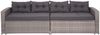 Poly-Rattan Garnitur HWC-J34, Balkon-/Garten-/Lounge-Set Sitzgruppe Sofa, Staufach ~ grau, Kissen dunkelgrau Bild 2