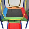 LVHOM 5-in-1 Schaukelset für Garten, Kinderschaukel mit Basketballkorb, Schaukel, Rutsche & Trampolin mit Sicherheitsnetz, Stabiles Metall-Klettergerüst, Outdoor-Schaukel-Kombination Bild 3