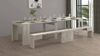 Dmora Tisch- und Stuhlset Badesi, Mehrzweckkomposition, Set mit Konsole und 1 ausziehbarer Bank, 100 % Made in Italy, 66 x 25 x 45 cm, Zement Bild 2