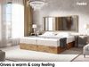 MEBLINI Boxspringbett LOFTY BOX 180x200 cm mit Bettkasten - H4/Creme Samt Polsterbett - Doppelbett mit Topper & Taschenfederkern-Matratze Bild 4