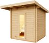 Infraworld Gartensauna Terra 5B Außensauna Massivholzsauna Saunahaus 230x230 cm Bild 2