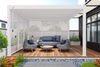 Weide Horizontale Lamellenwand für Weide Pergola | weiß | aus Aluminium Bild 4
