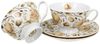 DUO FLORAL 2er-Set königliche Tassen 250 ml ENGLISH ROSES WHITE mit Untertassen, New Bone China Porzellan Bild 4
