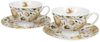 DUO FLORAL 2er-Set königliche Tassen 250 ml ENGLISH ROSES WHITE mit Untertassen, New Bone China Porzellan Bild 2
