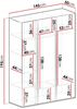 Kleiderschrank Lonitz LZ01 (Farbe: Eucalyptus / Eucalyptus + Eiche Baltic Dune) Bild 3