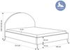 Goldstoff Polsterbett Elegantes Bett mit hohem Kopfteil und stilvollem Stauraum (120–200x200 cm, Kopfteilhöhe: 90/110 cm, Seitenhöhe: 25/40 cm), "CELESTE" – Modernes Komfortbett mit praktischem Stauraum Bild 4