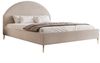 Goldstoff Polsterbett Elegantes Bett mit hohem Kopfteil und stilvollem Stauraum (120–200x200 cm, Kopfteilhöhe: 90/110 cm, Seitenhöhe: 25/40 cm), "CELESTE" – Modernes Komfortbett mit praktischem Stauraum Bild 2