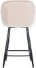 2er Set Barhocker KUTOR - Samt Pink 54x57.5x93.5 cm | Barstuhl Mit Lehne Tresenhocker Tresenstuhl Kneipenhocker Kneipenstuhl Bild 3