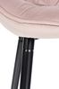 2er Set Barhocker KUTOR - Samt Pink 54x57.5x93.5 cm | Barstuhl Mit Lehne Tresenhocker Tresenstuhl Kneipenhocker Kneipenstuhl Bild 5