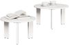 vidaXL Couchtisch 2 pcs Weiß Massivholz Kiefer 873560 Bild 3