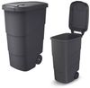 Prosperplast Mülltonnenbox Mülleimer Mülltonne Abfallbehälter Abfallcontainer 90L, Deckelverriegelung, Mit Deckel, Mit Griff, Mit Rädern, Wetterresistent Bild 3