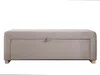 Vente-unique - CAPINO Sitzbank SamtStoff Schokoladenbraun - B 42 cm x H 46 cm x L 130 cm Bild 3