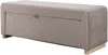 Vente-unique - CAPINO Sitzbank SamtStoff Schokoladenbraun - B 42 cm x H 46 cm x L 130 cm Bild 4