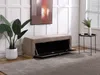 Vente-unique - CAPINO Sitzbank SamtStoff Schokoladenbraun - B 42 cm x H 46 cm x L 130 cm Bild 2