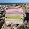 Wolldecke Plaid mit Fransen 100% Schurwolle (145x180 cm, Uni Pink) Bild 5