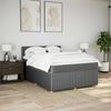vidaXL Boxspringbett mit Matratze Dunkelgrau 140x200 cm Stoff 3289780 Bild 4