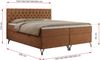 Boxspringbett mit Kopfteil und Topper, Polsterbett - GRIMALDI - 160 x 200 cm - Orange Stoff - H4 Bild 5