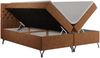 Boxspringbett mit Kopfteil und Topper, Polsterbett - GRIMALDI - 160 x 200 cm - Orange Stoff - H4 Bild 4