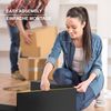 MIADOMODO® Treppenregal - Schwarz, 10 Fächer, 129,5x29x129,5 cm, für Wohnzimmer, Stabil, Offen, Freistehend, Indoor, aus MDF-Platte - Stufenregal, Raumteiler Regal, Bücherregal, Standregal Bild 2