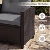 COSTWAY Balkonset, (3-tlg), Gartenmöbel Set Rattan mit Kissen, 2 Stühlen, Tisch Bild 4