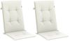 vidaXL Hochlehner-Auflagen 2 Stk. Melange Creme 120x50x4 cm Stoff 4002418 Bild 4