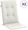vidaXL Hochlehner-Auflagen 2 Stk. Melange Creme 120x50x4 cm Stoff 4002418 Bild 2