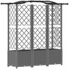 vidaXL Hochbeet mit Rankgitter und Dach Hellgrau 163 x 40 x 138 cm PP 42032585 Bild 5
