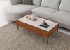 Couchtisch Akazie 110x60x38 natur / weiß lackiert KARLSTAD #01 Bild 2