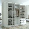 Drehtürenschrank OSLO viertüriger Kleiderschrank mit Schubladen und Metallgriffen Bild 4