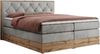 Boxspringbett VENETO KING, Doppelbett mit Multipocket-Matratze, Polsterbett mit Kopfstütze - 160 x 200 cm - Hellgrau Velvet - H4 Bild 4