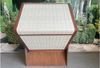 deVries Strandkorb Twin View Kunstoffgeflecht old lace Gestell braun lasiert Bild 3