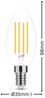 4w LED Candle Filament Leuchtmittel klarglas E14 Sockel| C35|Warmweiß|470 Lumen Bild 2