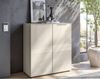 Kommode Saverne 1 / Santorin, Glas, Holzwerkstoff, Beige, 90 x 99 x 40 cm Bild 5