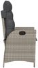 vidaXL Gartensessel mit Kissen Verstellbar Hellgrau Poly Rattan 365262 Bild 5