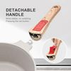 Stielkasserolle 16 cm mit Deckel 1.5L Antihaft Abnehmbarer Griff WeiB Bild 3