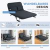 Sofa T 111 x B 80 x H 78 cm - verstellbare Rückenlehne, Schlaffunktion, Wildlederoptik, schwarz Bild 4