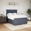 vidaXL Boxspringbett mit Matratze Dunkelgrau 140x200 cm Samt 3292359 Bild 3