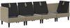 vidaXL Wohnzimmergarnitur 4 pcs Khaki Stoff 3413794 Bild 4