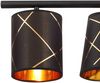 RGB LED Pendellampe, Metall, Textil, schwarz, goldfarben Bild 5