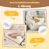 Merax Daybett Polsterbett 90x200 cm,Tagesbett Schlafsofa mit hydraulischem Stauraum, Kinderbett mit Metall-Lattenrost, Samt, Beige, ohne Matratze Bild 5
