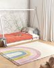 Kinderteppich Baumwolle beige mehrfarbig 140 x 200 cm Regenbogenmuster Kurzflor TATARLI Bild 3