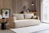 Selsey 'Ovo Mini' 3-Sitzer Schlafsofa mit Bettkasten, Velours Easy-Clean, creme Bild 3