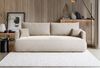 Selsey 'Ovo Mini' 3-Sitzer Schlafsofa mit Bettkasten, Velours Easy-Clean, creme Bild 2