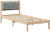 vidaXL Bettrahmen Hellgrau 80 x 200 cm Massives Kiefernholz 878219 Bild 2