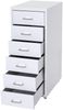 Rollcontainer Boston T851, Schubladenschrank Stahlschrank, 69x28x41cm 6 Schubladen ~ weiß Bild 5