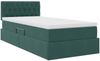 vidaXL Aufbewahrungsbett mit Matratze Dunkelgrün 100 x 200 cm Samt 3370800 Bild 5