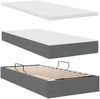 vidaXL Aufbewahrungsbett mit Matratze Dunkelgrau 90 x 190 cm 3370414 Bild 4