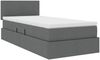 vidaXL Aufbewahrungsbett mit Matratze Dunkelgrau 90 x 190 cm 3370414 Bild 3