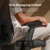 Desktronic Bürostuhl Verstellbarer Ergonomischer SitPro, Schwarz 3-Dimensional Armlehne, Integrierte 5-Wege-Lendenwirbelstütze Bild 5